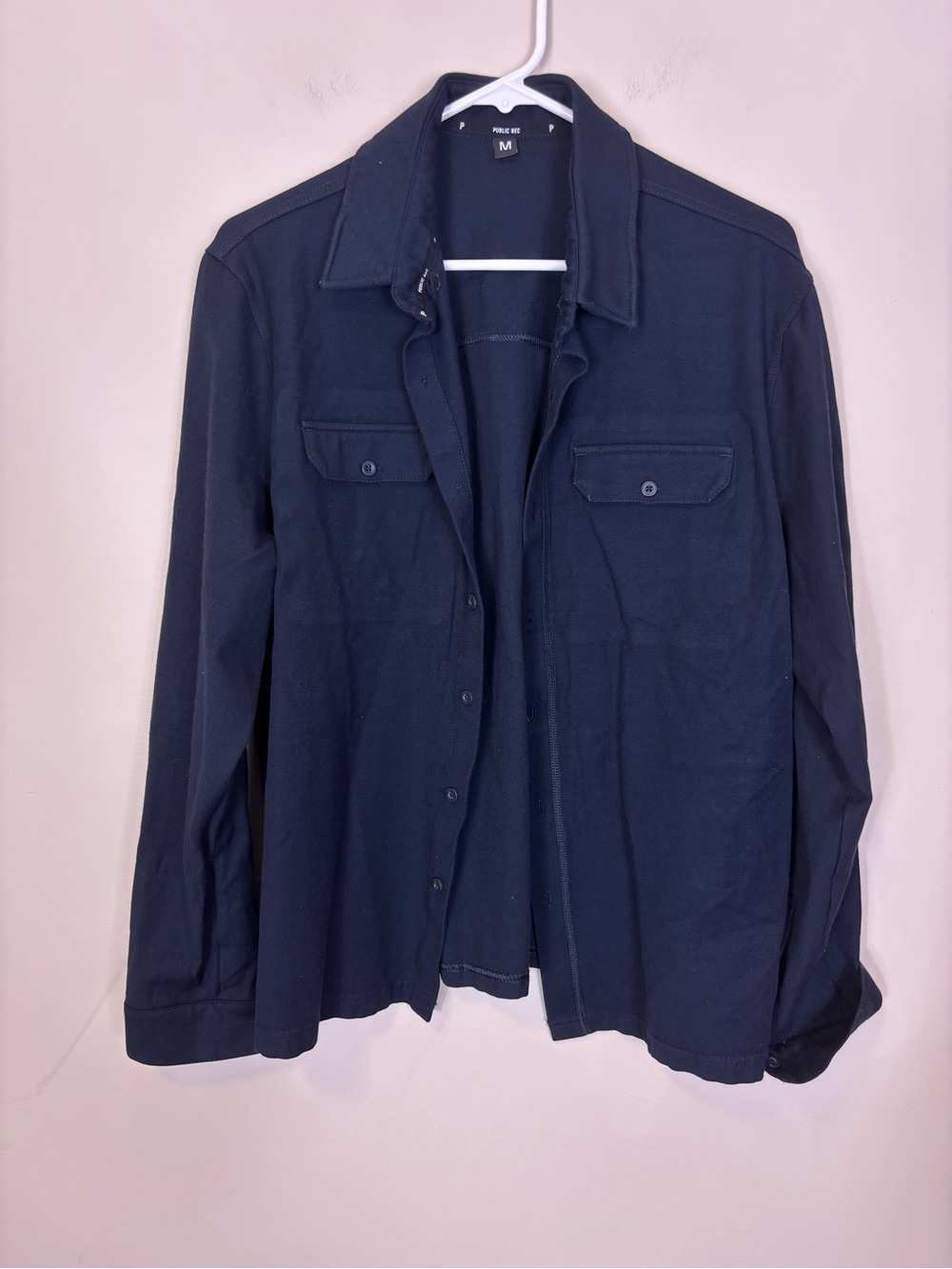 Public Rec Men's Navy Long-Sleeve Button-Down Shirt Jacket - Size M